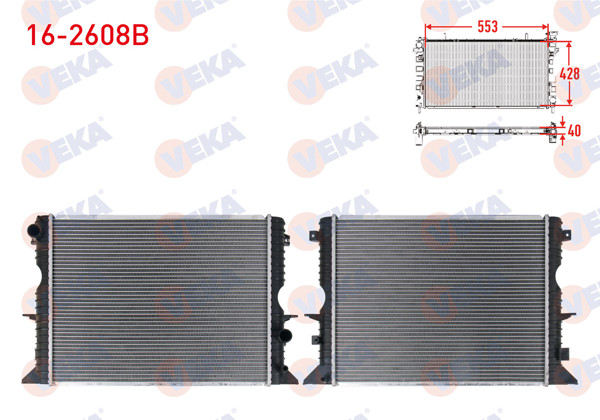 VEKA 16-2608B | Su Radyatörü Brazing Land Rover Defender 2.4 Td4 M-T 2007 -
