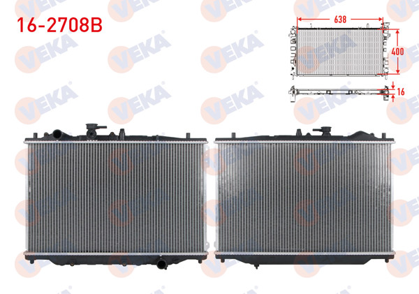 VEKA 16-2708B | Su Radyatörü Brazing Mazda 626 III (Gd) 1.8İ M-T 1987-1992