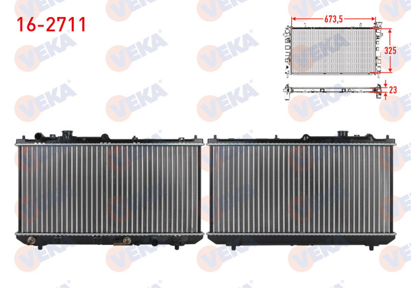 VEKA 16-2711 | Su Radyatörü Mekanik Mazda 323 1.5 A-T 1998-2000