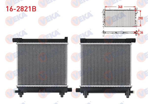 VEKA 16-2821B | Su Radyatörü Brazing Mercedes (W124) 2.0 M-T Ac-1984-1995