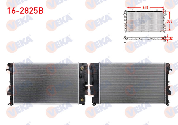 VEKA 16-2825B | Su Radyatörü Brazing Mercedes Vito (W639) 113 CDI A-T 2003-2014