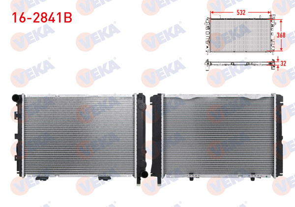 VEKA 16-2841B | Su Radyatörü Brazing Mercedes (W124) 2.0 D M-T Ac-1984-1995