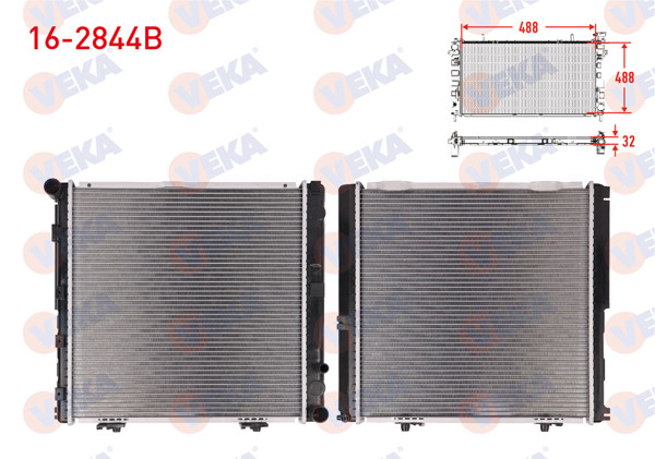 VEKA 16-2844B | Su Radyatörü Brazing Mercedes E Serisi (W124) E 200 M-T Ac + 1993-1995