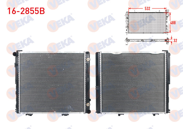 VEKA 16-2855B | Su Radyatörü Brazing Mercedes E Serisi (W124) E 250 D-E 300 D A-T 1993-1995