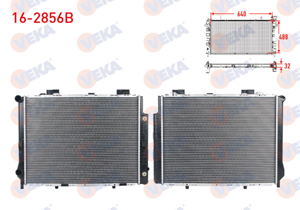 VEKA 16-2856B | Su Radyatörü Brazing Mercedes E Serisi (W210) E 280-E 320 A-T / M-T 1995-2002