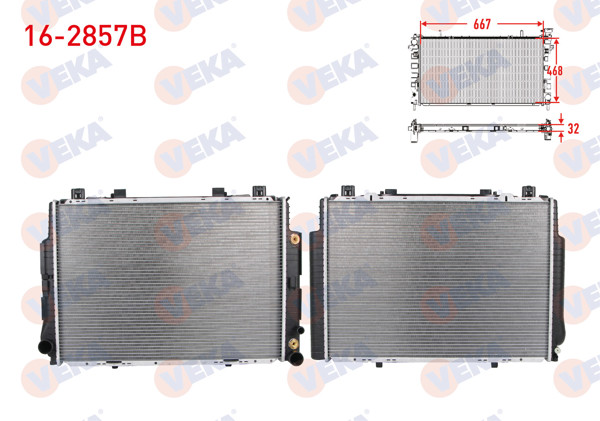 VEKA 16-2857B | Su Radyatörü Brazing Mercedes S Serisi (W140) S 500-S 600 A-T 1991-1998