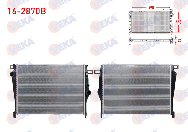 VEKA 16-2870B | Su Radyatörü Brazing Mercedes C Serisi (W205) C 180-C 200 D Bluetec 2014-2018
