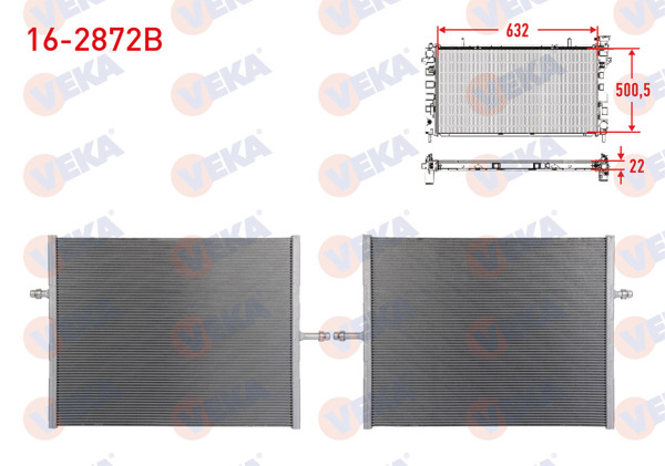 VEKA 16-2872B | Ek Su Radyatörü Brazing Mercedes Sprinter (W907, W910) 2020 -