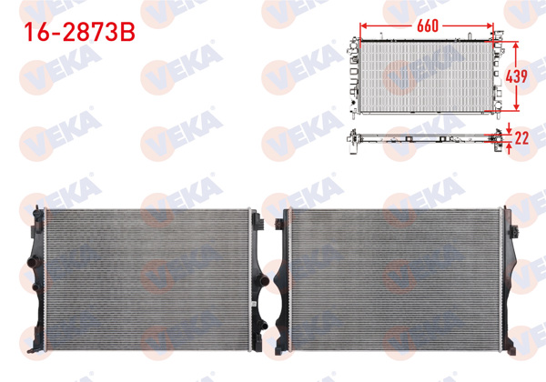 VEKA 16-2873B | Su Radyatörü Brazing Mercedes (C118, C177, C247) / Om608, M282