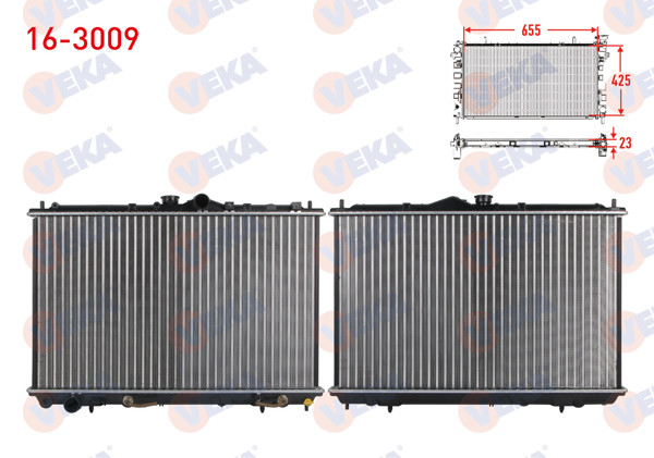 VEKA 16-3009 | Su Radyatörü Mekanik Mitsubishi Carisma (Da) 1.6 A-T 1995-2006