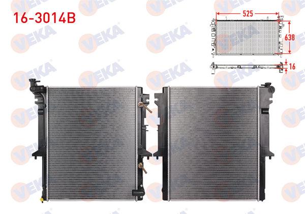 VEKA 16-3014B | Su Radyatörü Brazing Mitsubishi L 200 (Kbt,Kat) 2.5 Dıd A-T 2004 -
