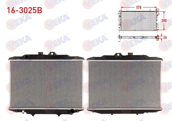VEKA 16-3025B | Su Radyatörü Brazing Mitsubishi L300 (P0w,P1w) 2.5 D 1997-2006