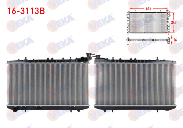 VEKA 16-3113B | Su Radyatörü Brazing Nissan Primera (P10) 1.6İ 16V M-T 1990-1998
