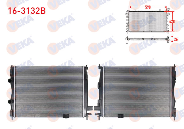 VEKA 16-3132B | Su Radyatörü Brazing Nissan Qashqai (J10) 1.5 DCI M-T 2007-2014