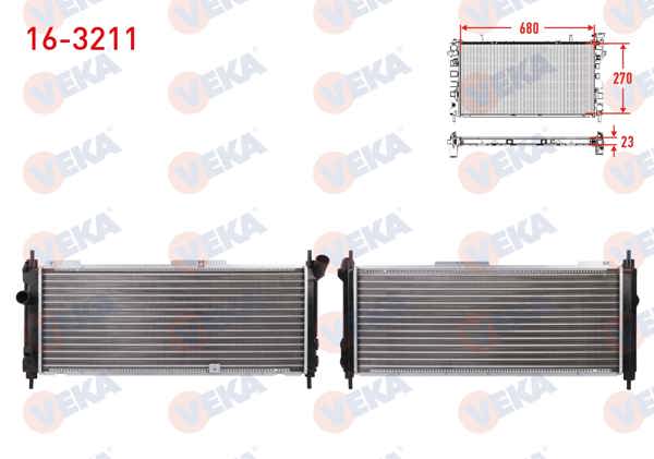 VEKA 16-3211 | Su Radyatörü Mekanik Opel Corsa B 1.2İ M-T Ac + 1993-2000
