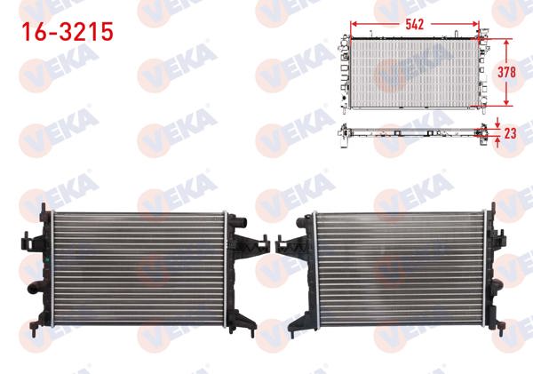 VEKA 16-3215 | Su Radyatörü Mekanik Opel Corsa C 1.4 M-T 2000-2006