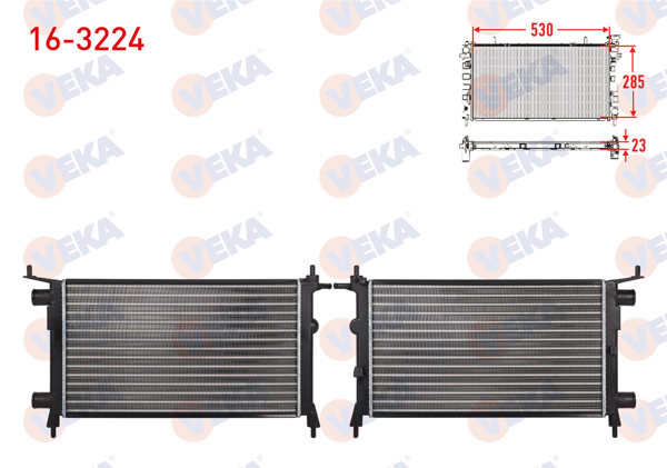 VEKA 16-3224 | Su Radyatörü Mekanik Opel Corsa B 1.0İ 12V M-T 1993-2000