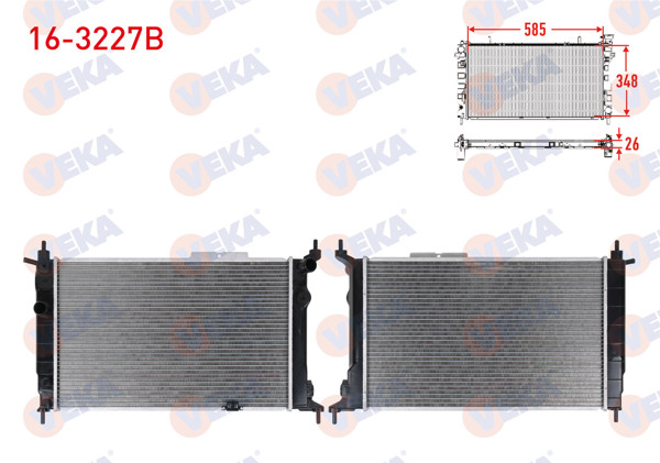 VEKA 16-3227B | Su Radyatörü Brazing Opel Astra F 1.4İ M-T 1991-1998