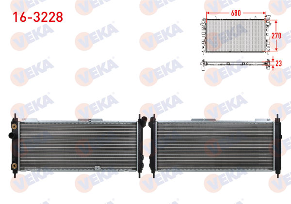 VEKA 16-3228 | Su Radyatörü Mekanik Opel Corsa B 1.2İ 16V A-T 1993-2000
