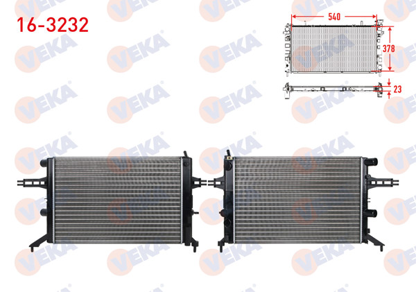 VEKA 16-3232 | Su Radyatörü Mekanik Opel Astra G (F69) 1.4 16V M-T Ac-1998-2005