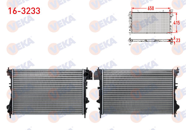 VEKA 16-3233 | Su Radyatörü Mekanik Opel Vectra C 1.6 16V M-T 2002-2008