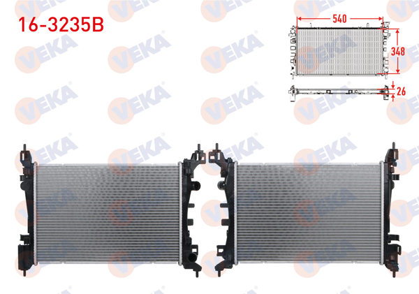 VEKA 16-3235B | Su Radyatörü Brazing Opel Corsa D 1.4 (Xep) M-T 2006-2014