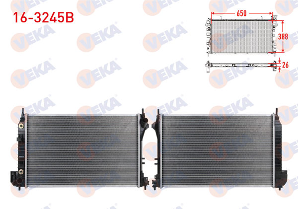 VEKA 16-3245B | Su Radyatörü Brazing Opel Vectra C 2.2 16V A-T 2002-2008