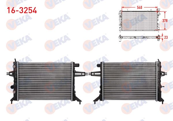 VEKA 16-3254 | Su Radyatörü Mekanik Opel Astra G (F69) 1.6 16V 1.8 Ac Sız A-T 1998-2005