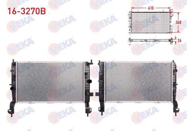 VEKA 16-3270B | Su Radyatörü Brazing Müşürlü Opel Meriva A 1.6İ 16V Easytronıc A-T / M-T Ac + /-2003-2010