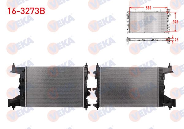 VEKA 16-3273B | Su Radyatörü Brazing Opel Astra J 1.3 CDTI M-T Ac + /-Kalınlık 26mm 2009-2016