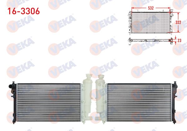VEKA 16-3306 | Su Radyatörü Mekanik Peugeot 106 II 1.4İ M-T (Uzun) 1996-2002