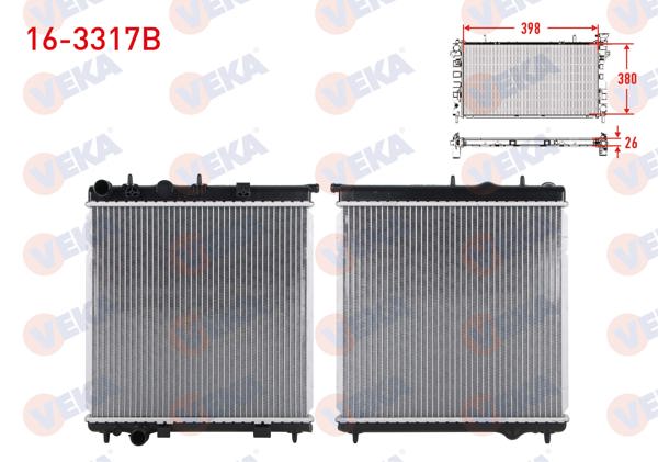 VEKA 16-3317B | Su Radyatörü Brazing Citroen C3 (Fc) 1.4 HDI M-T 2002-2009