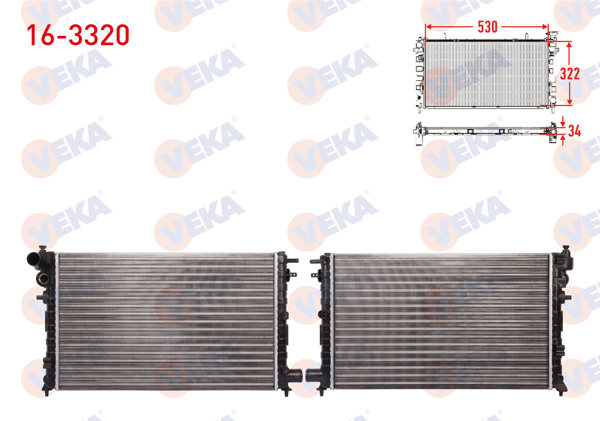 VEKA 16-3320 | Su Radyatörü Mekanik Citroen Saxo 1.5 D M-T 1996-2004