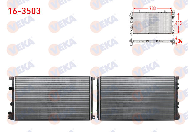 VEKA 16-3503 | Su Radyatörü Mekanik Renault Master II (Fd) 1.9 DCI M-T 1998-2003