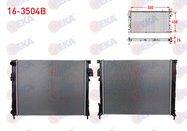 VEKA 16-3504B | Su Radyatörü Brazing Renault Traffic II (Fl) 1.9 DCI M-T 2001-2014