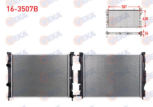 VEKA 16-3507B | Su Radyatörü Brazing Renault Megane II 1.5 DCI M-T 2002-2009