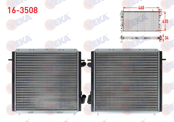 VEKA 16-3508 | Su Radyatörü Mekanik Renault Express (F40,G40) 1.9 D M-T 1985-1998