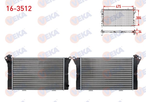 VEKA 16-3512 | Su Radyatörü Mekanik Renault R12 1.4 M-T 1971-2000