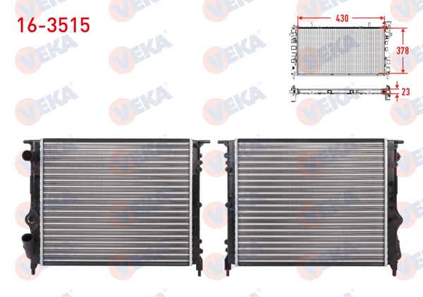 VEKA 16-3515 | Su Radyatörü Mekanik Renault R19 1.4 A-T / M-T 1988-2001