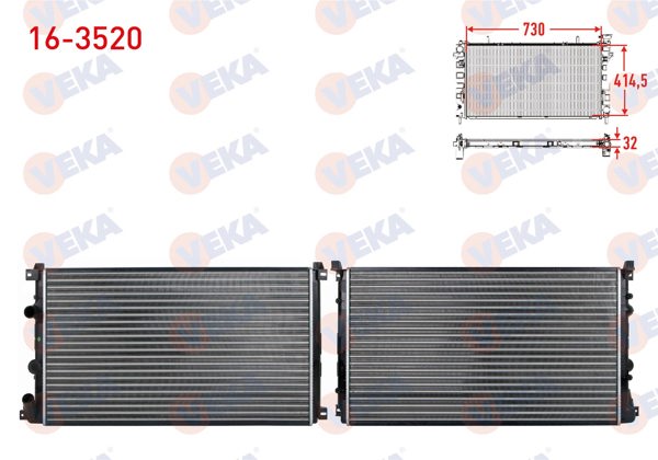 VEKA 16-3520 | Su Radyatörü Mekanik Renault Master II (Fd) 2.5 DCI 2003-2010