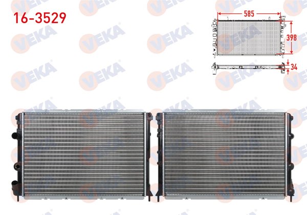 VEKA 16-3529 | Su Radyatörü Mekanik Renault Megane I (Ba0 / 1) 1.4İ 16V Kusaklı M-T 1996-2003