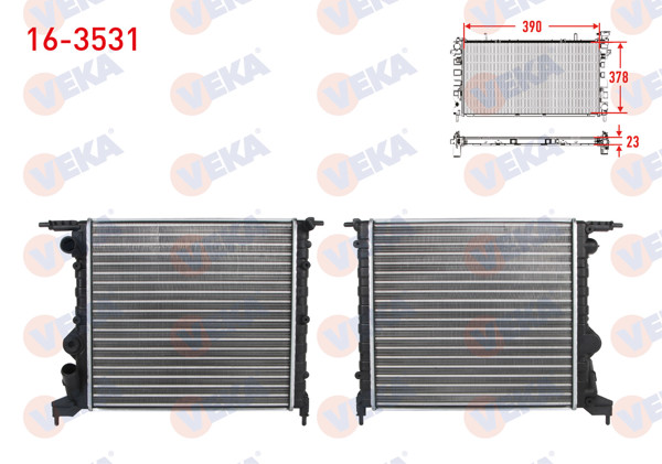 VEKA 16-3531 | Su Radyatörü Mekanik Renault R19 1.4 M-T 1988-2001