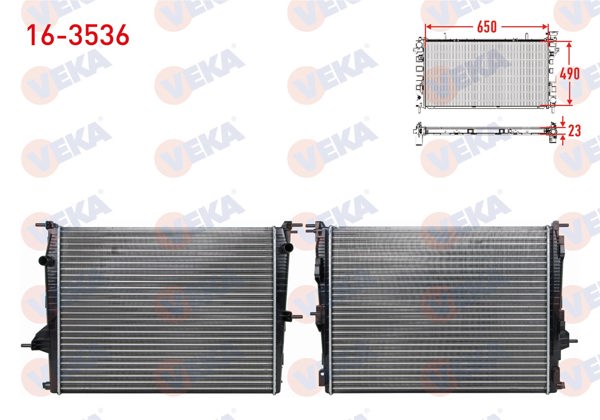 VEKA 16-3536 | Su Radyatörü Mekanik Renault Fluence (L30) 1.6 16V M-T Ac + 2009 -
