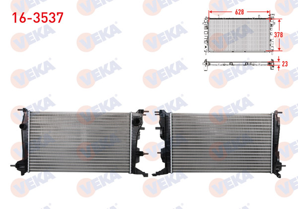 VEKA 16-3537 | Su Radyatörü Mekanik Renault Megane III (Kz0 / 1) 1.5 DCI M-T Ac + /-2008-2015