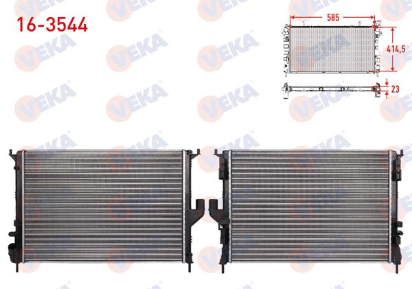 VEKA 16-3544 | Su Radyatörü Mekanik Dacia Logan (Ls) 1.5 DCI M-T 2004-2012