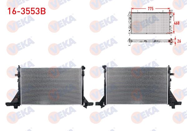 VEKA 16-3553B | Su Radyatörü Brazing Renault Master III (Fv) 2.3 DCI A-T / M-T Ac + Çift Teker 2010-/ Opel Movano B 2.3 DCI 2010 -