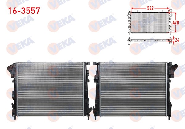 VEKA 16-3557 | Su Radyatörü Mekanik Renault Traffic II (Fl) 2.0 DCI M-T Ac + /-2006-2014
