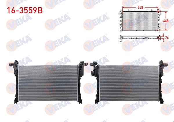 VEKA 16-3559B | Su Radyatörü Brazing Renault Traffic III (Jg_) 1.6 DCI M-T Ac + 115 Ps 2014 -