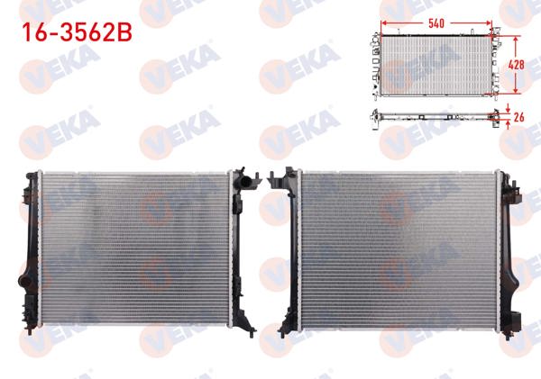 VEKA 16-3562B | Su Radyatörü Brazing Renault Megane IV (B9a / M_) 1.5 DCI M-T Ac + /-Kalınlık: 26mm 2016 -