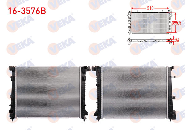 VEKA 16-3576B | Su Radyatörü Brazing Dacia Sandero 1.5 Blue DCI 2021 -